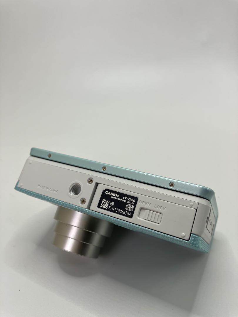 【返品保証・動作良好】CASIO EX-ZR60 ミントブルー 美品セット