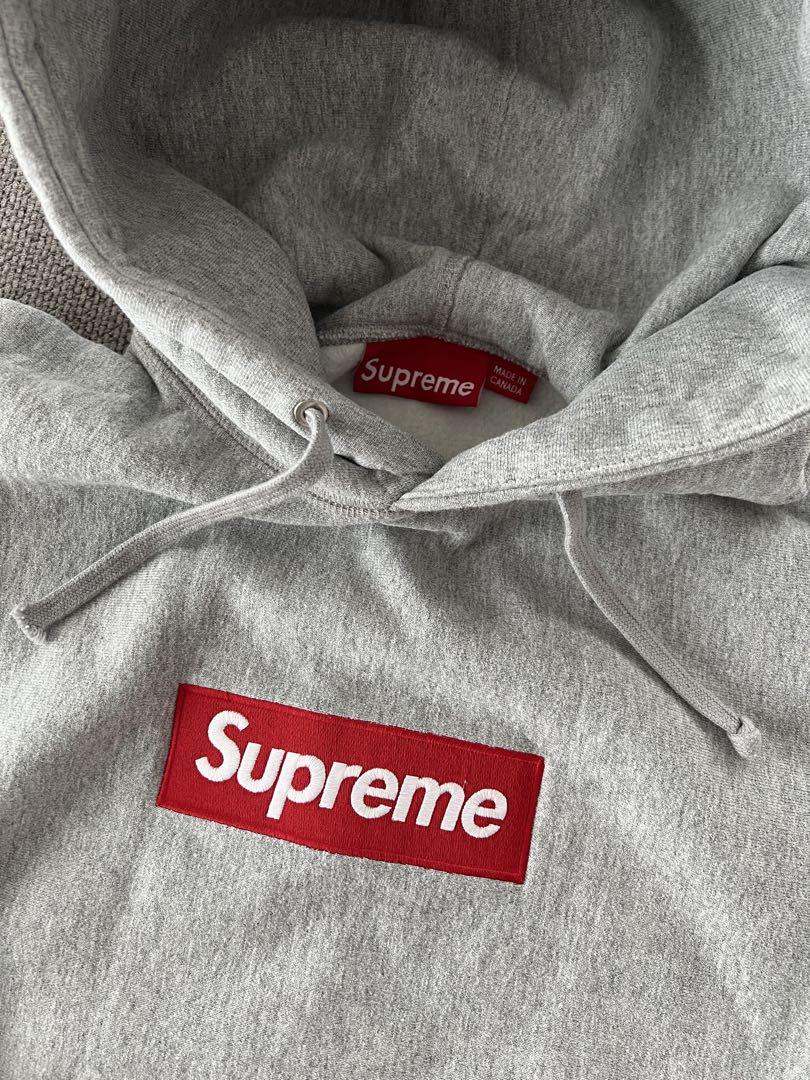 トップス Supreme Box Logo Hoodie Ash Grey