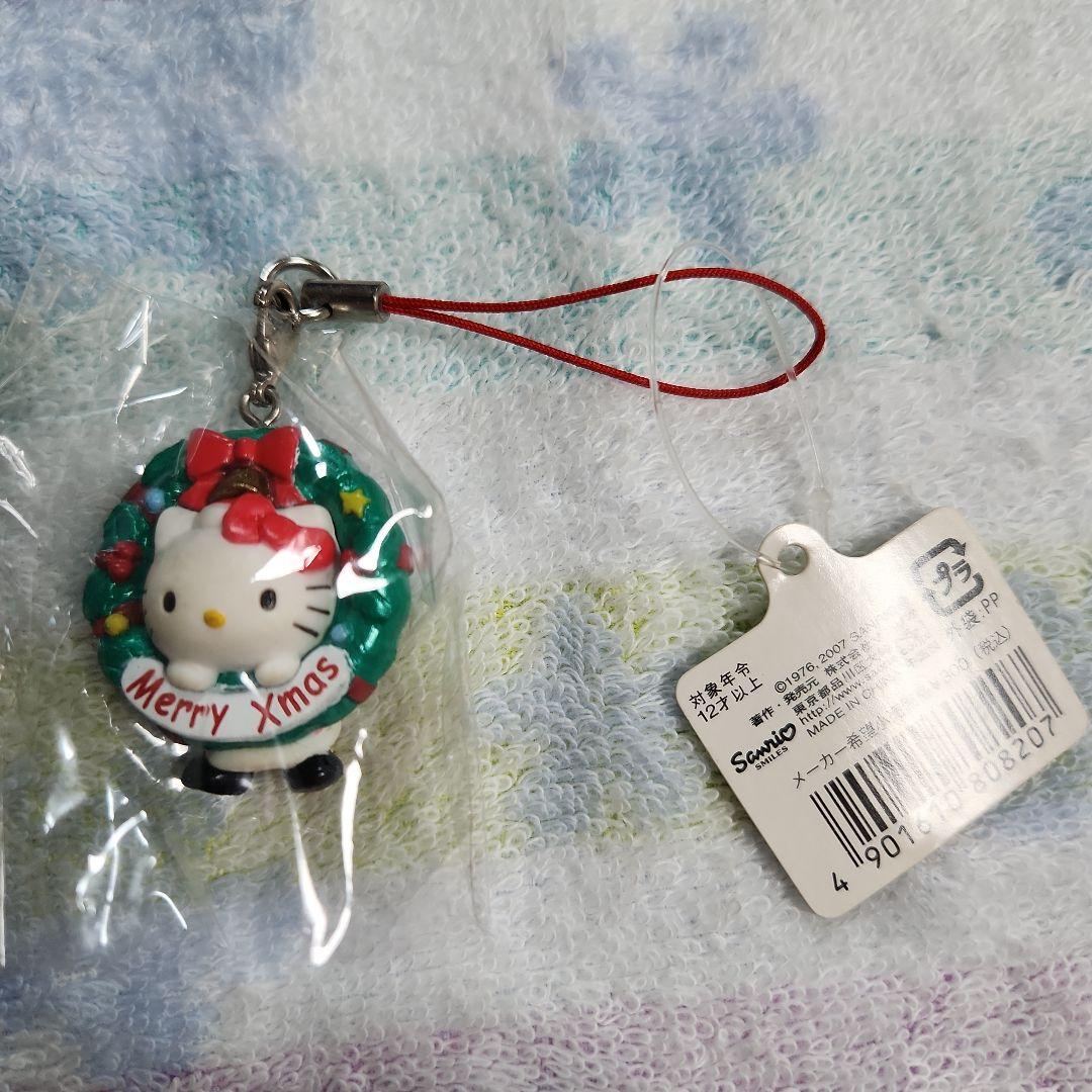 キティ　クリスマスリース　ストラップ キティクリスマスリースストラップ