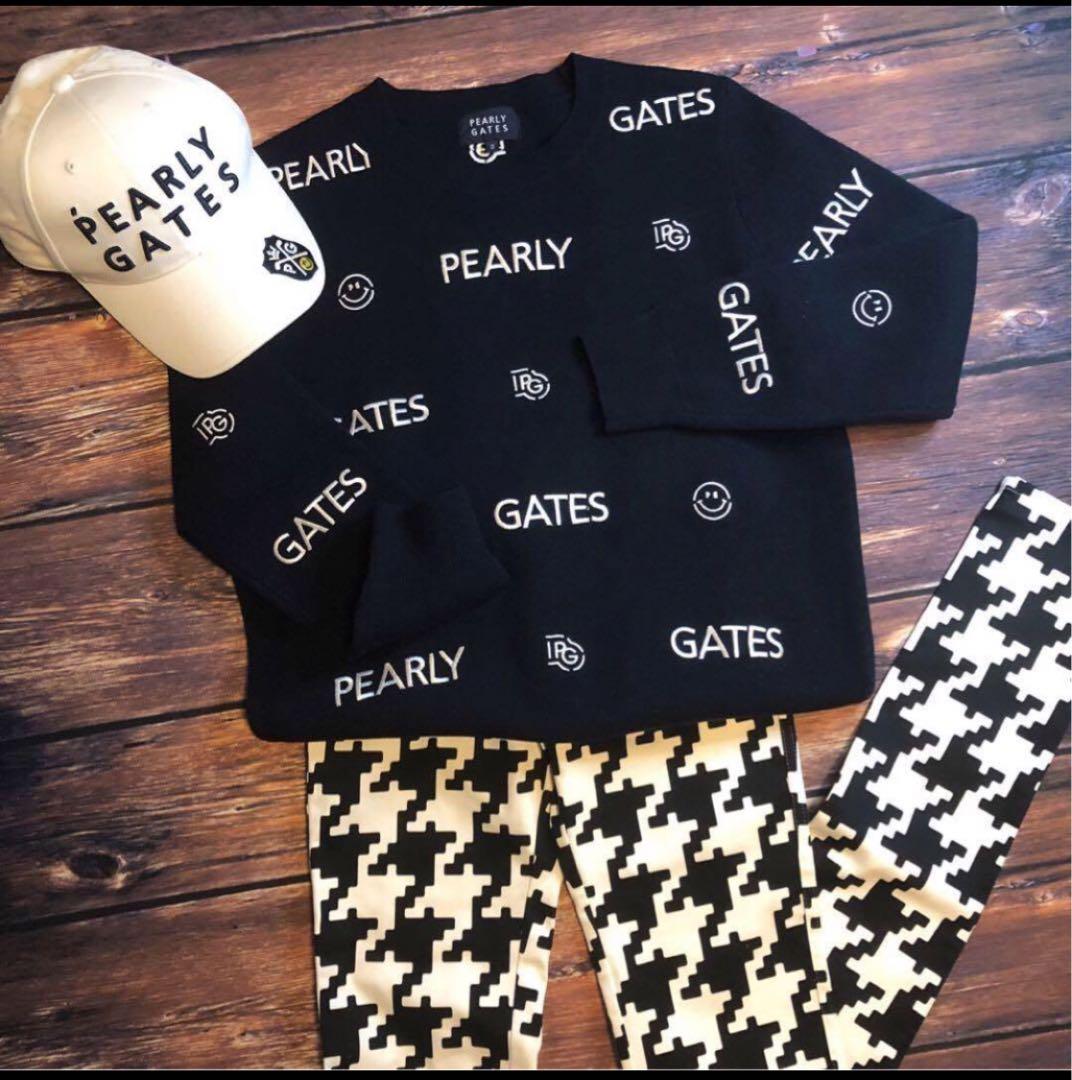 お値下げ❣️美品❣️パーリーゲイツ レディースクルーネックニットセーター　ニコちゃん