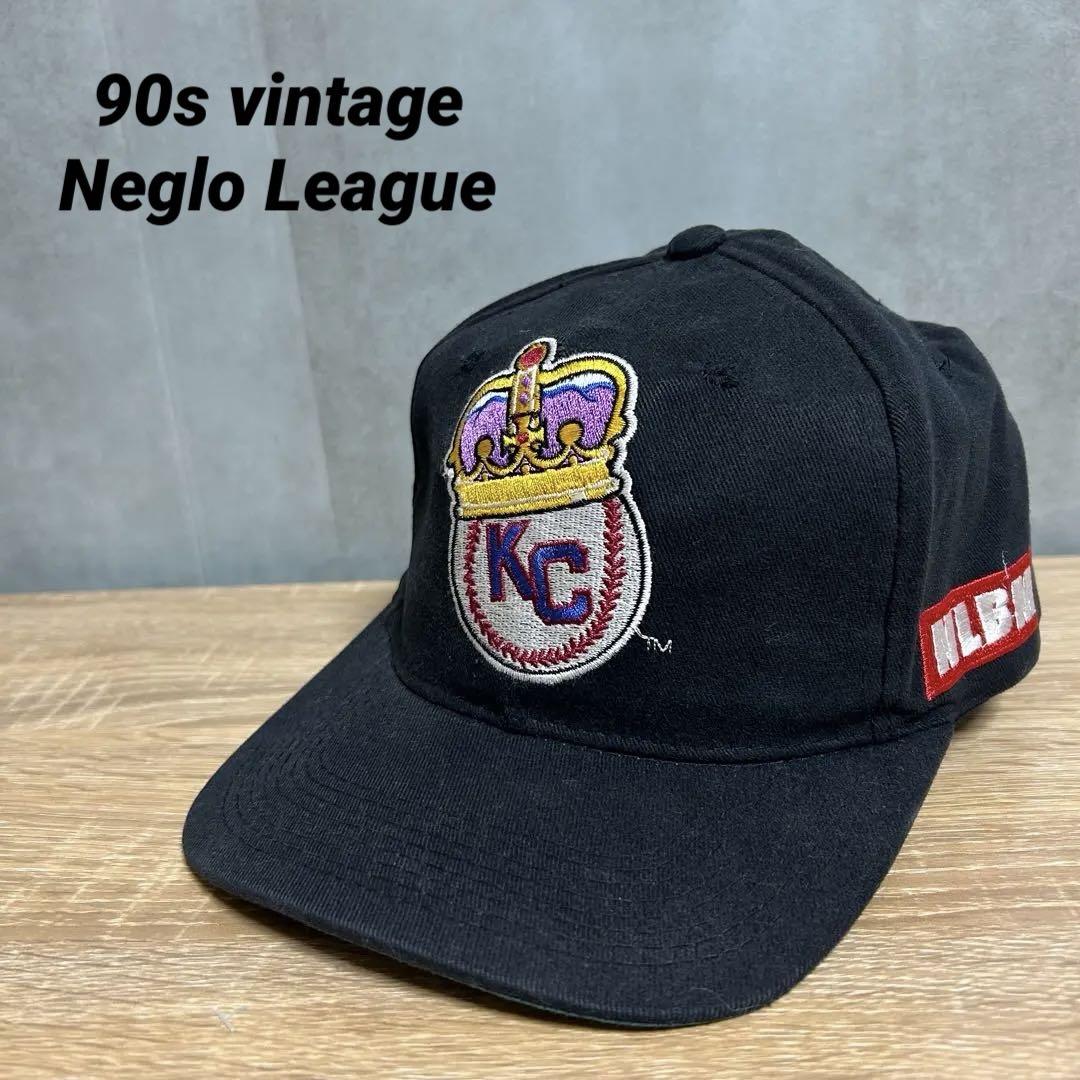 90s vintage ニグロリーグ　キャップ　ブラック