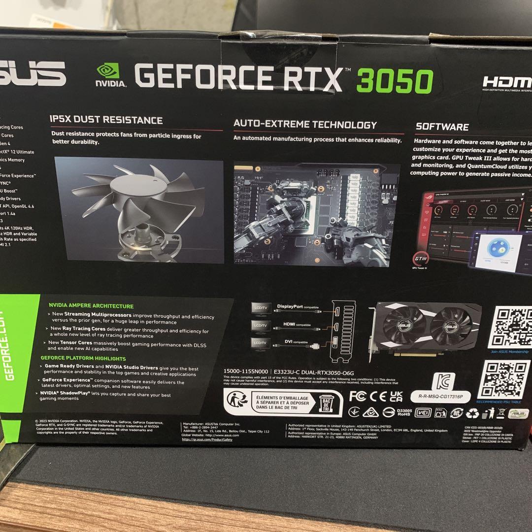 グラフィックボード・グラボ・ビデオカード ASUS GeForce RTX 3050 6GB OC