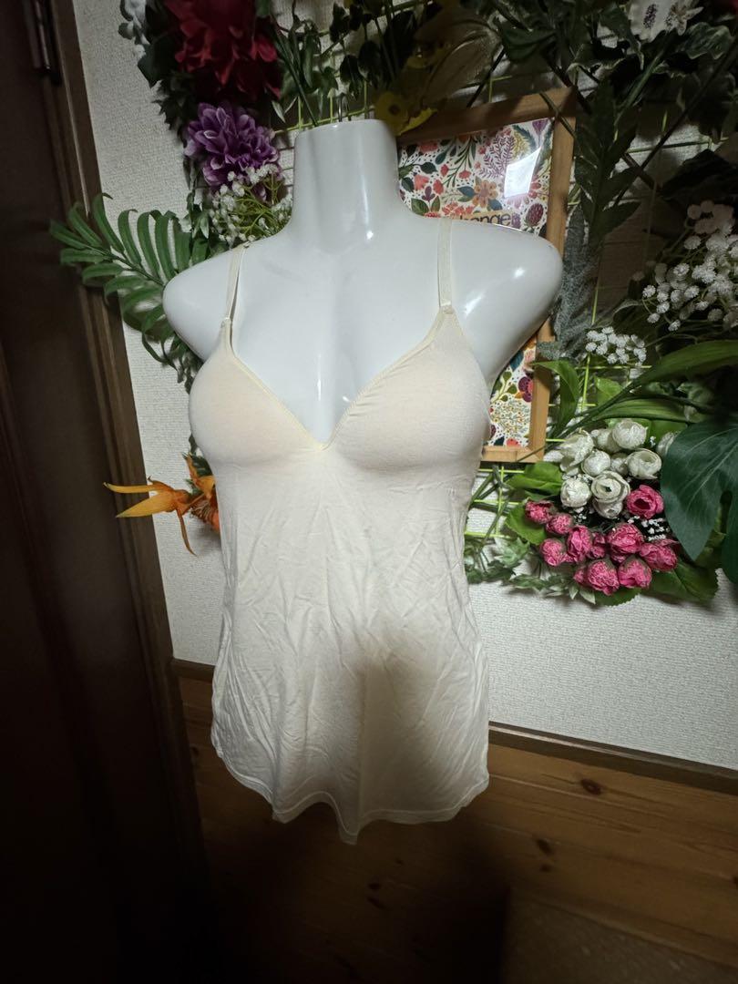 LLサイズ Vネックカップツキキャミソール 4色セット