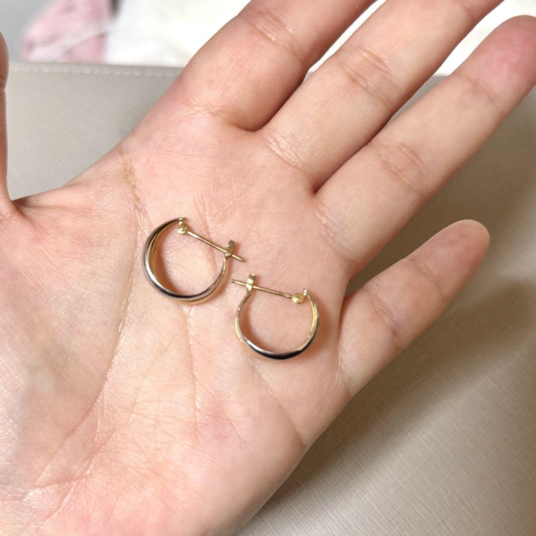 K18 フープ ピアス プラチナ ピアス