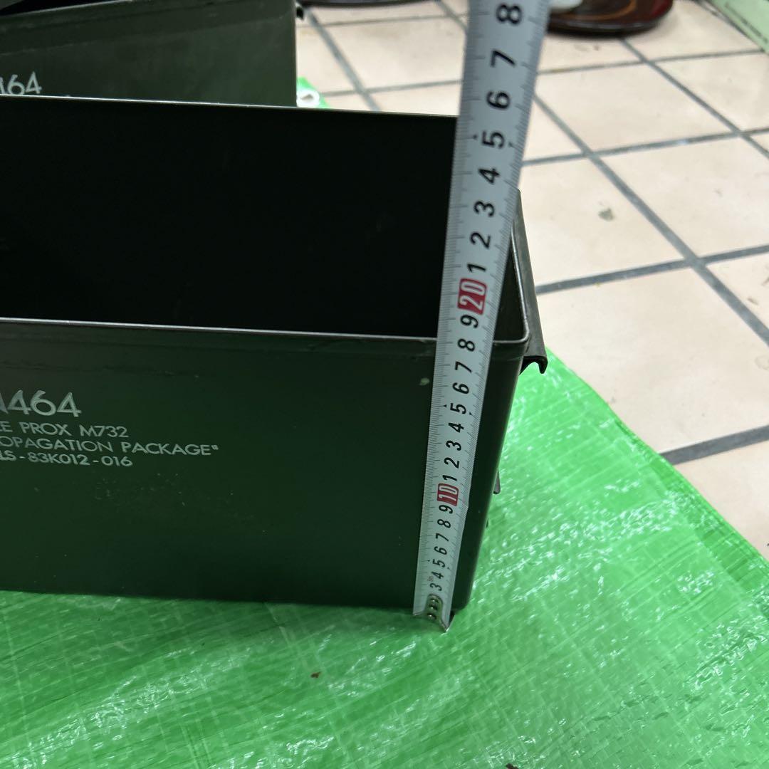 アンモボックス大型　弾薬箱　ステンシル入り　2個セット