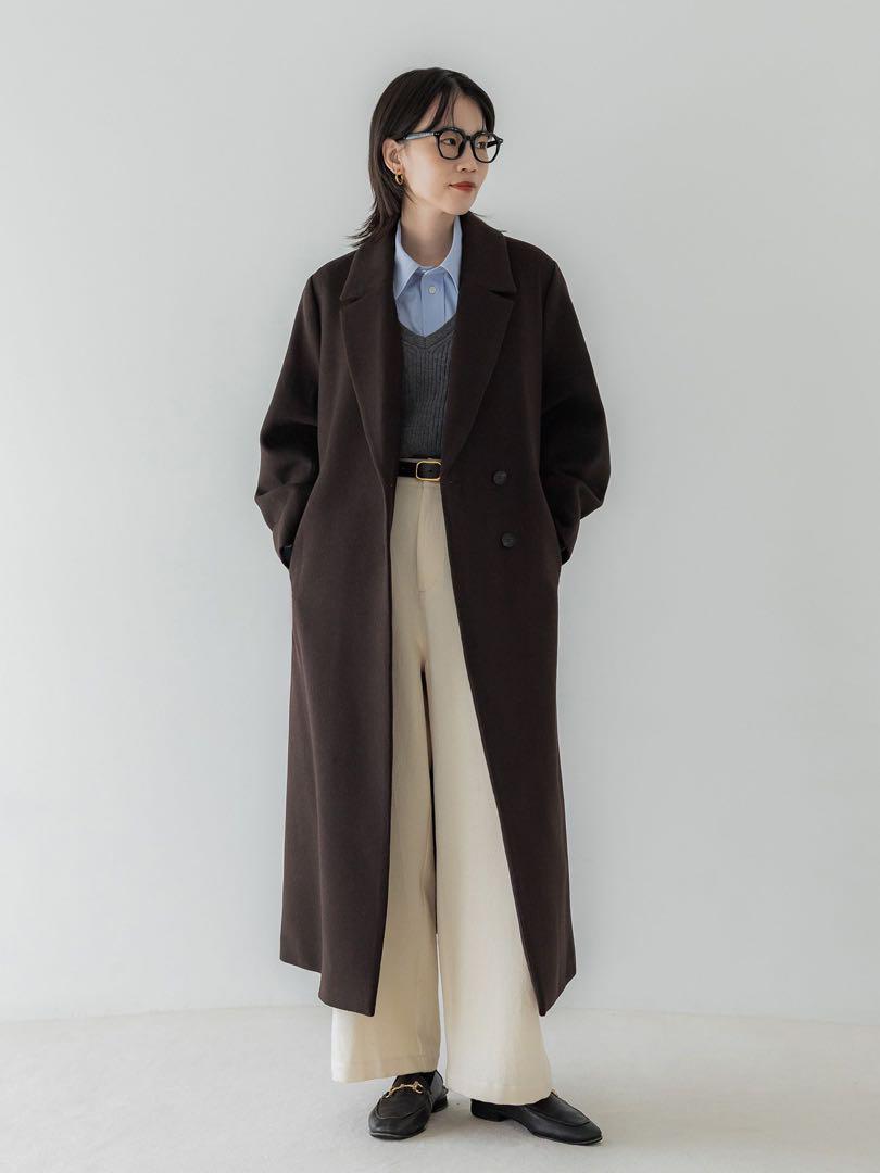 crewre　アジャスタブルウールロングコート