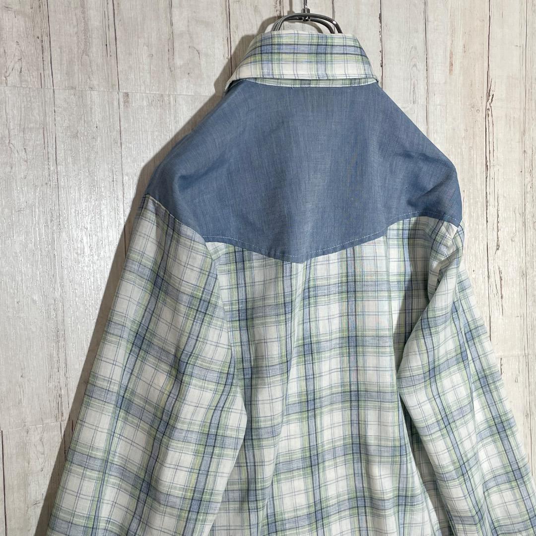 Vintage 70s SATURDAYS ウエスタン 長袖シャツ チェック