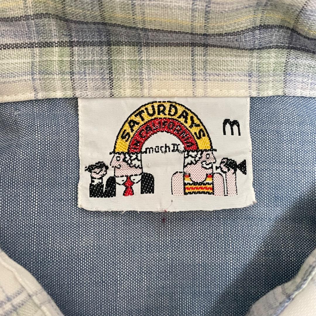 Vintage 70s SATURDAYS ウエスタン 長袖シャツ チェック