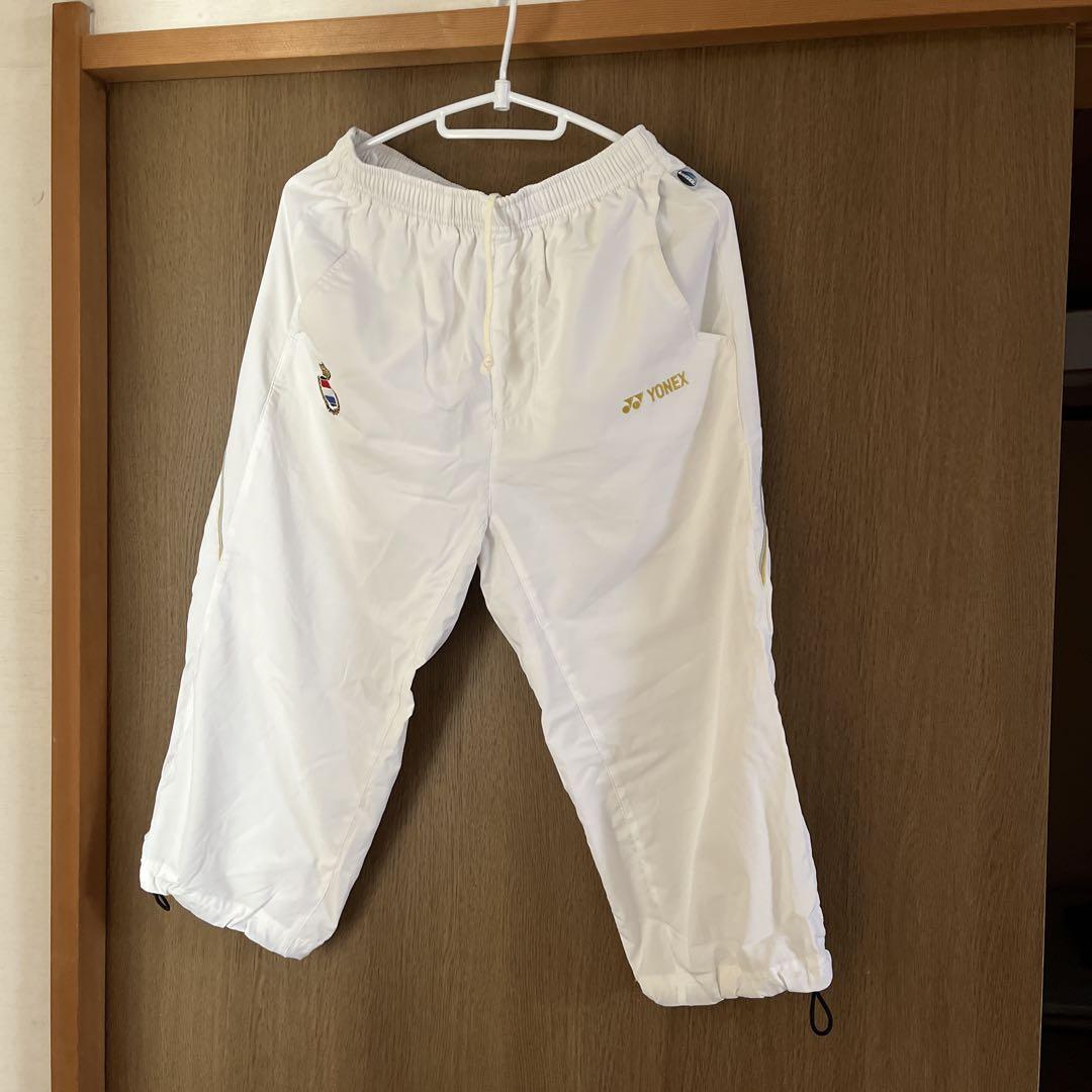 【美品】YONEXロゴ入りパンツ ユニ裏地付ウィンドウォーマーパンツ. 80087|80087】ヨネックス