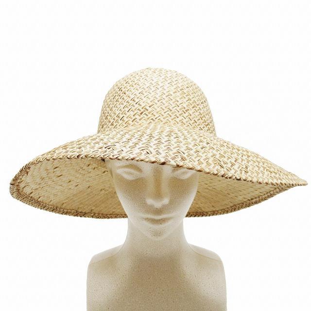 美品　メゾンドリリス La Maison de Lyllis 麦わら帽子　つば広 美品 メゾンドリリス La Maison de Lyllis 麦わら帽子 つば広