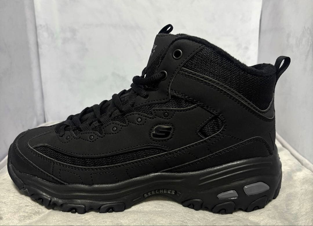 レア新品スケッチャーズ24D'LITESハイカットスニーカー防寒黒厚底保温 レア新品スケッチャーズ24D'LITESハイカットスニーカー防寒黒厚底保温