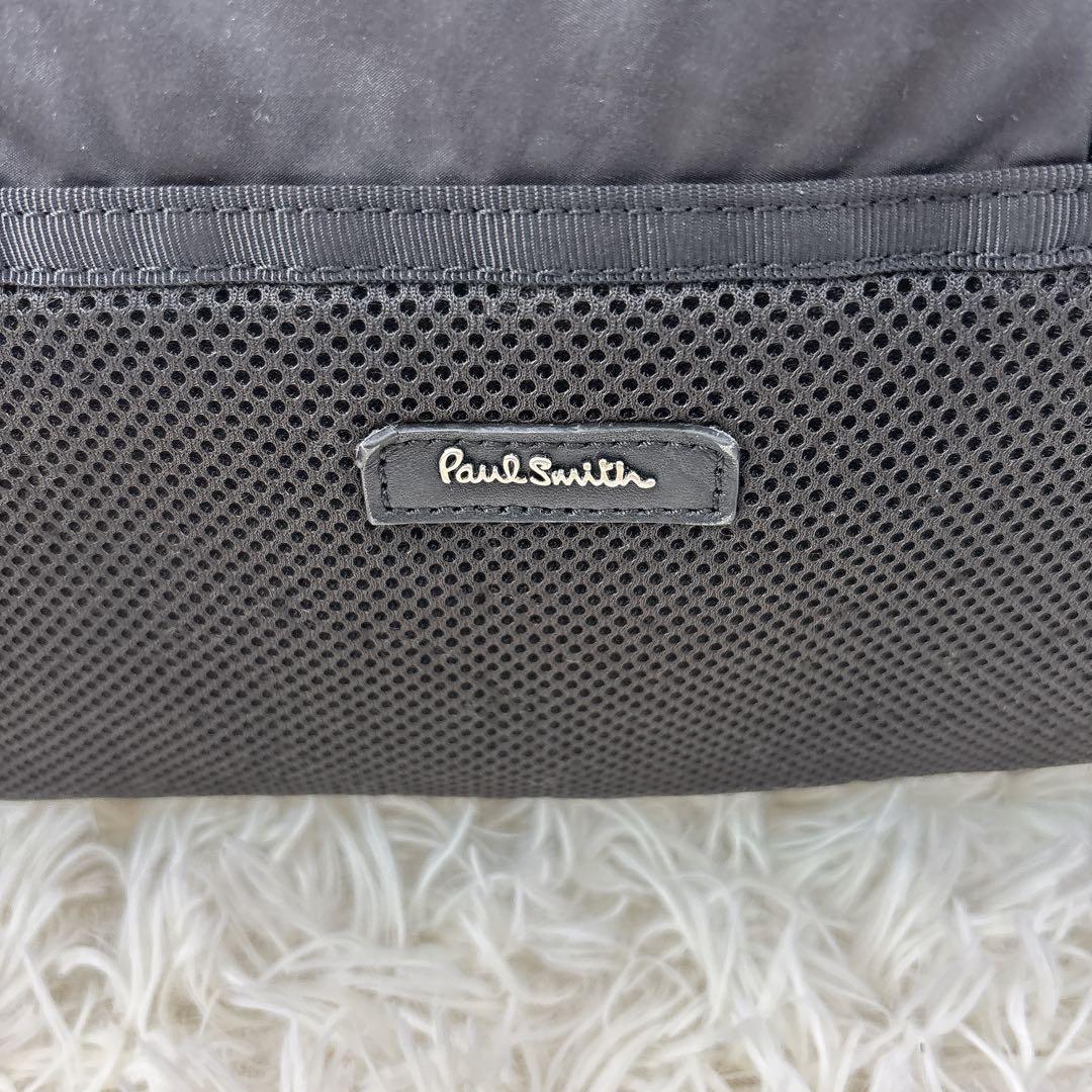 Paul Smith 2WAYレザーハンドバッグ ブラック 大容量 ショルダー付 Paul Smith 2WAYレザーハンドバッグ ブラック 大容量 ショルダー付