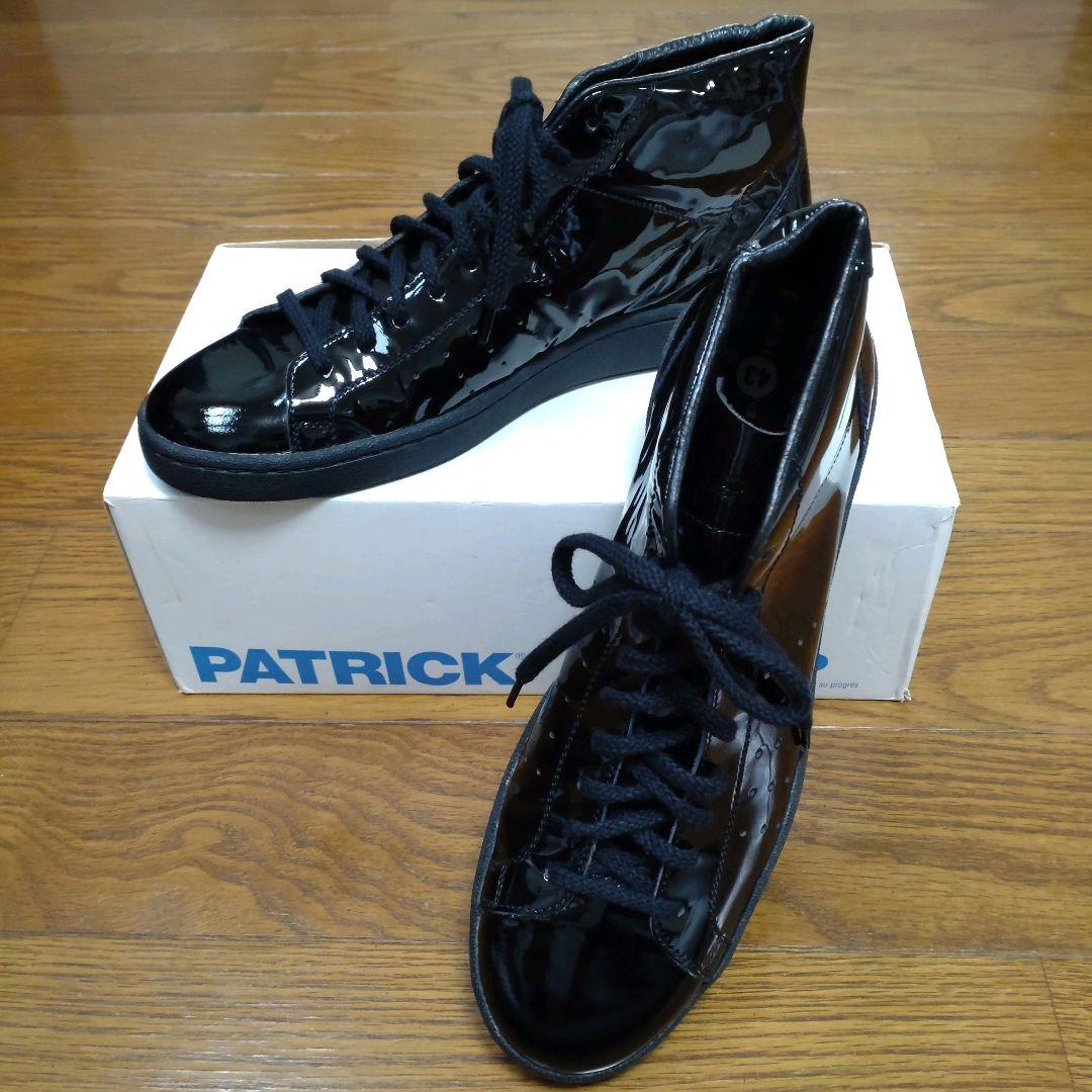PATRICK セントパンチハイ　エナメルスニーカー　ブラック　27㎝