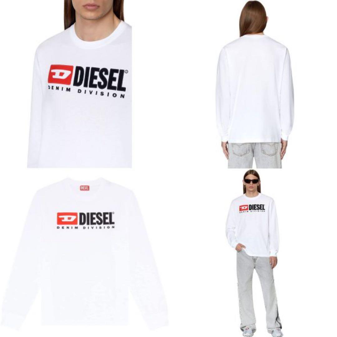 DIESEL Just Division ロング Tシャツ 白