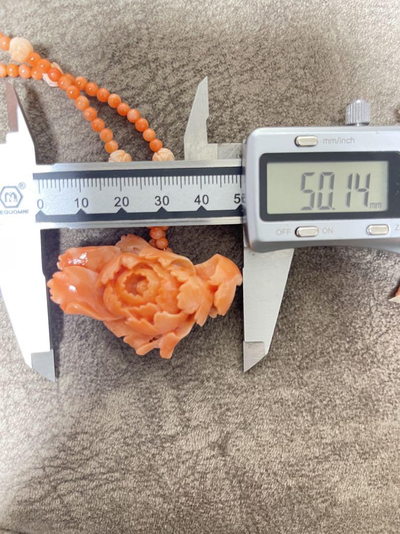 珊瑚ネックレス、重约32.5g（91）