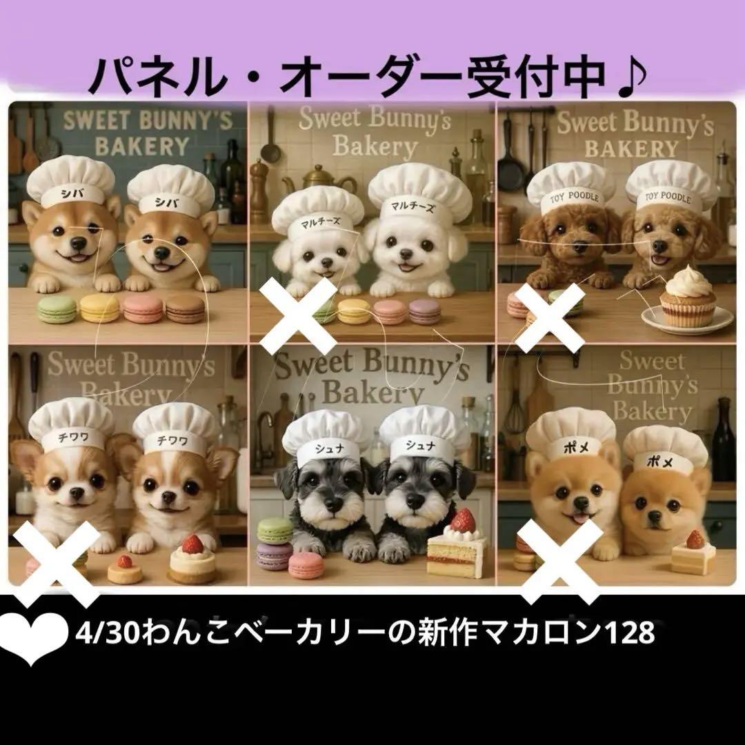 オーダーページ 4/30わんこベーカリー新作マカロン128限定パネル