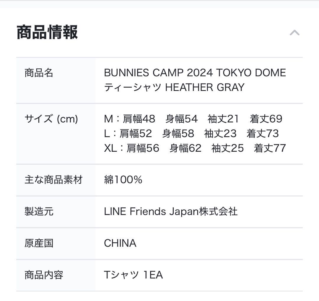 BUNNIES CAMP 2024 Tシャツ HEATHER GRAY
