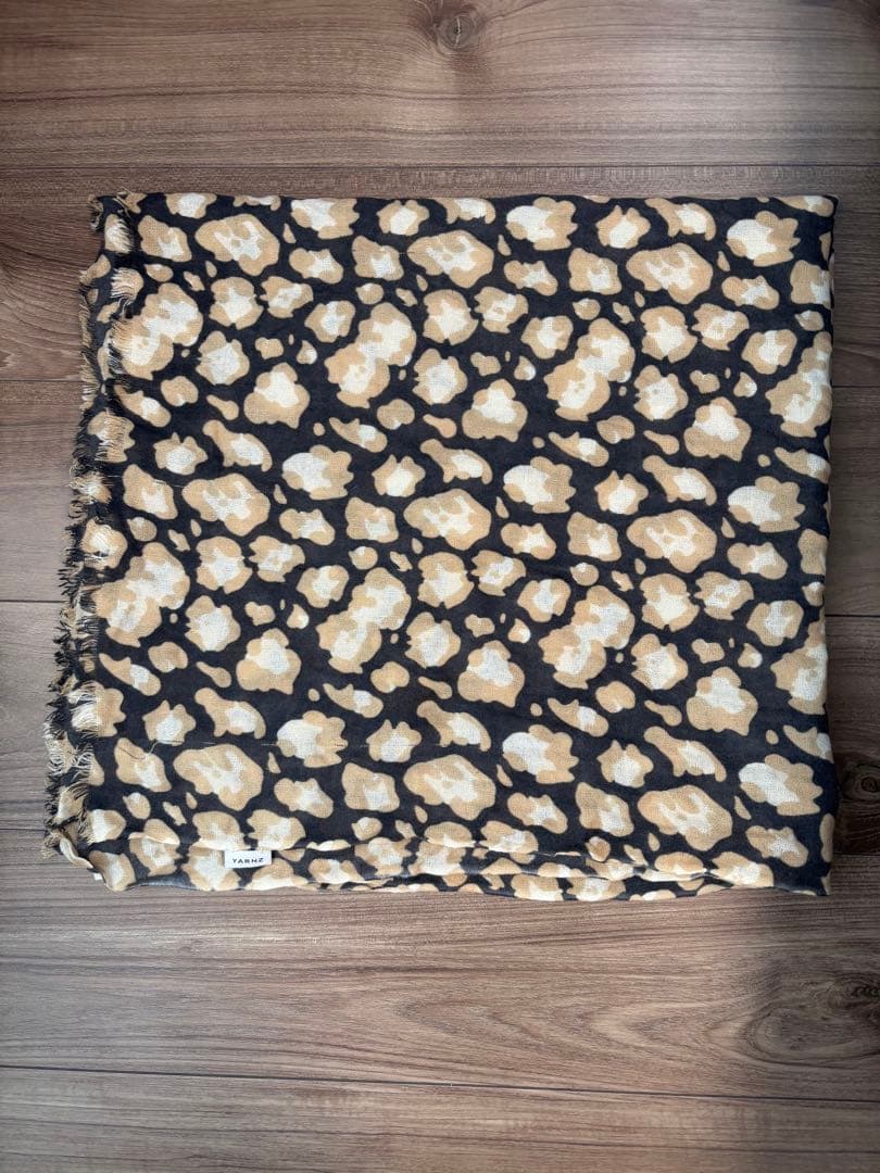 YARNZ レオパード柄 カシミヤストール