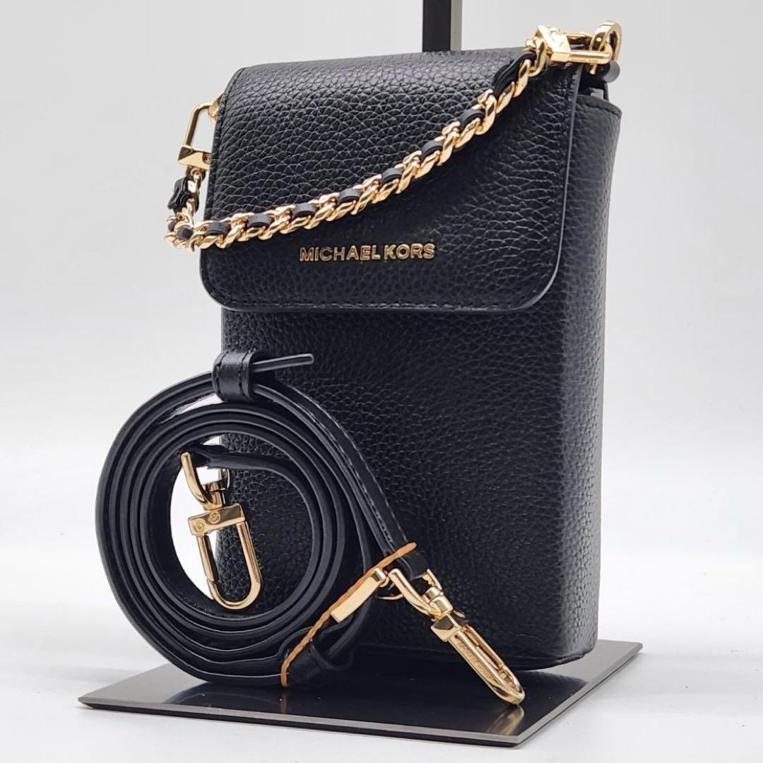 現行/極美品 マイケルコース JETSET ショルダーケース ブラック　c796