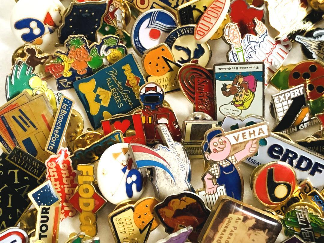 32702 フランス雑貨 フレンチ ピンバッジ200個セット ピンズ まとめ売り