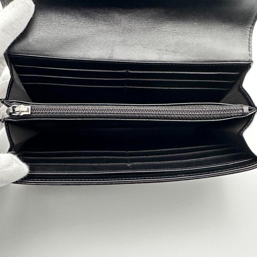 CHANEL シャネル 長財布 ココマーク キャビアスキン フラップ