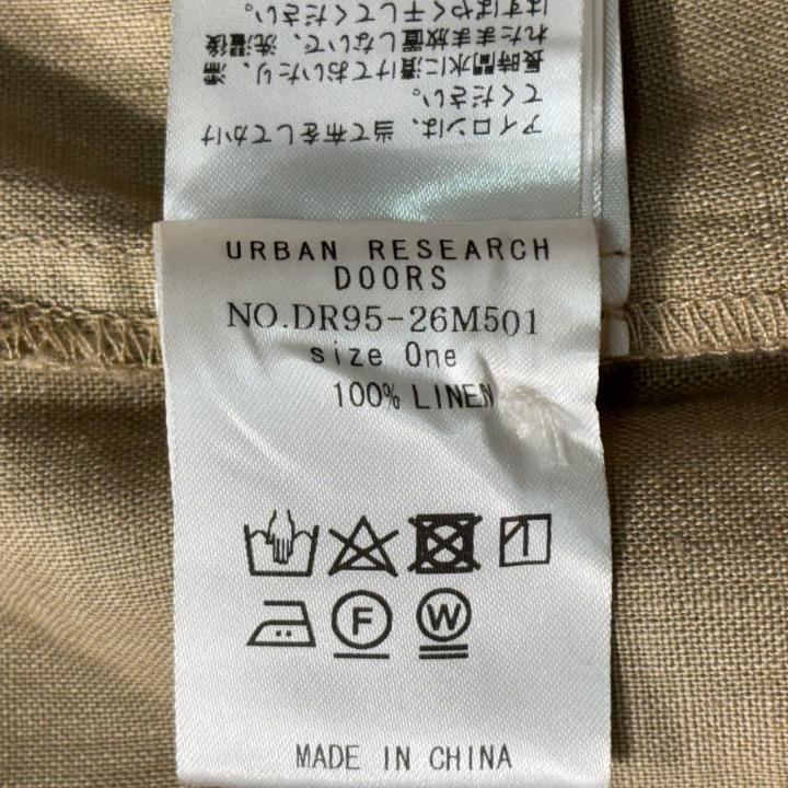 URBAN RESEARCH DOORS リネン100％マキシ丈ロングシャツOP
