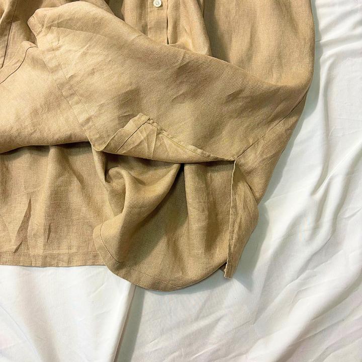 URBAN RESEARCH DOORS リネン100％マキシ丈ロングシャツOP
