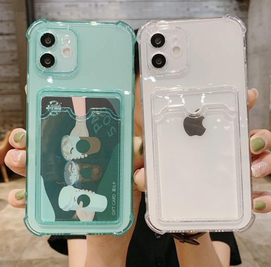 新品 Iphone ケース 12用 カード ポケット クリア メルカリ