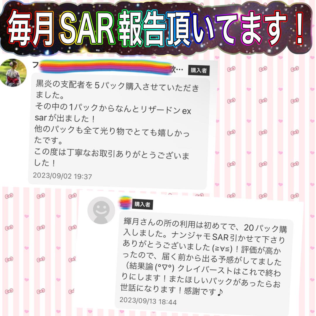 ポケモンカード ナンジャモsar高重量激高確サーチ6パック クレイ