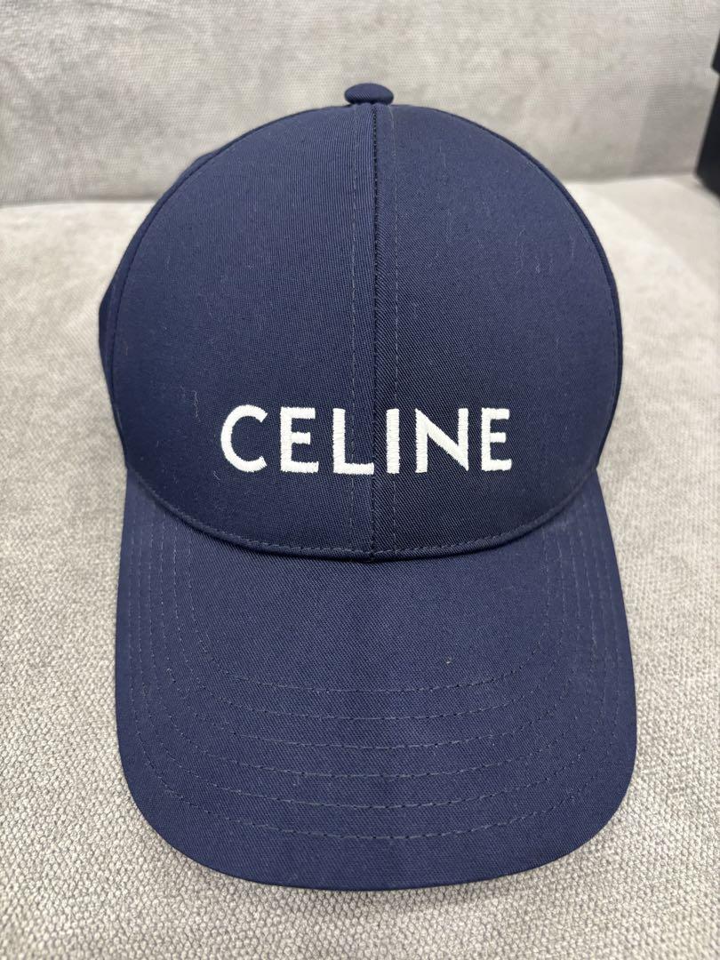 CELINE ネイビー キャップ 収納袋付き メンズ