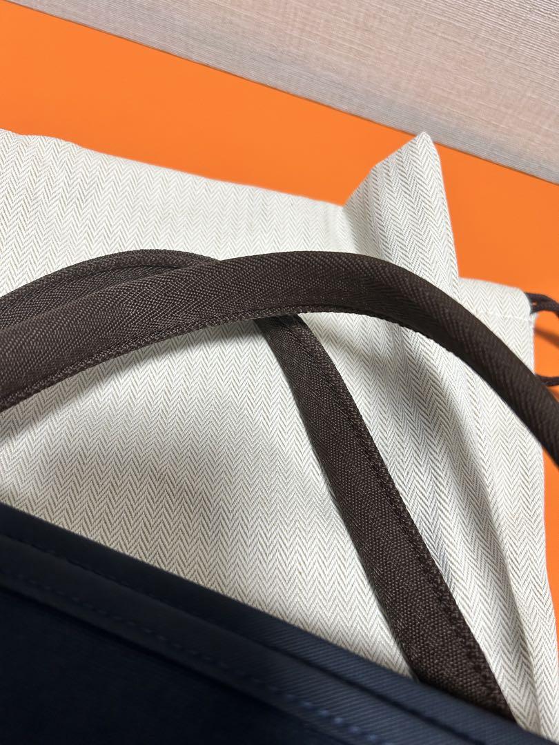 HERMES エルメス　サックドパンサージュトートバッグ ネイビー/ブラウン
