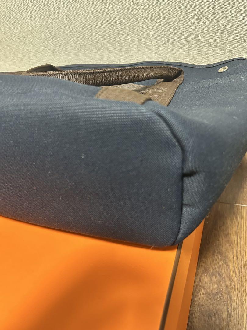 HERMES エルメス　サックドパンサージュトートバッグ ネイビー/ブラウン