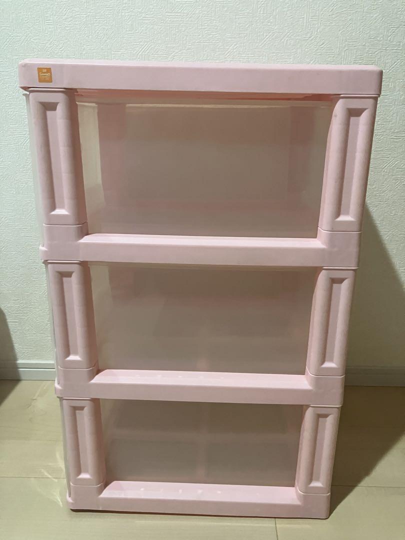 希少❣️サンリオ ハローキティ　ハート　3段チェスト　引き出し　収納ケース