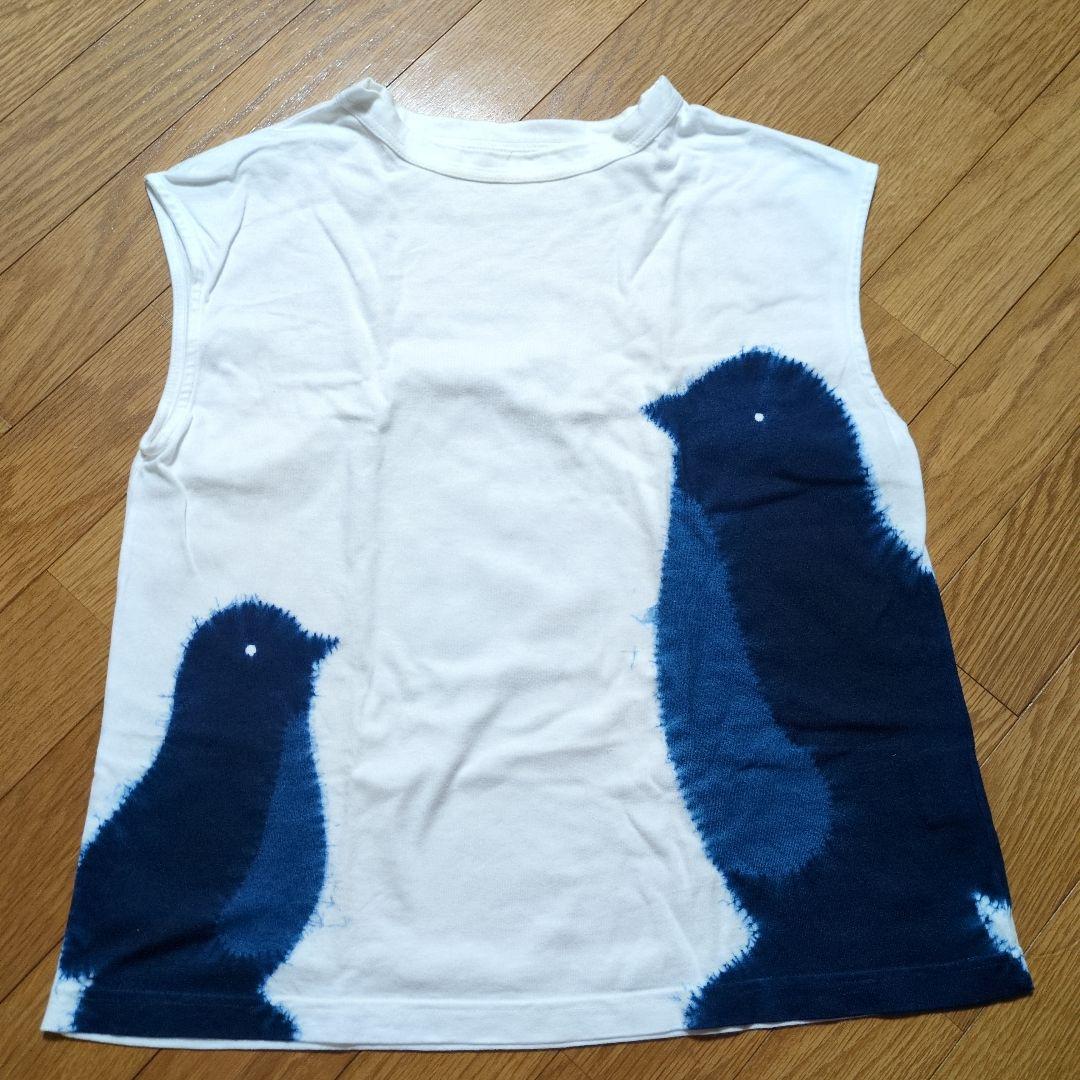 琉球藍染　ペンギン柄　Tシャツ