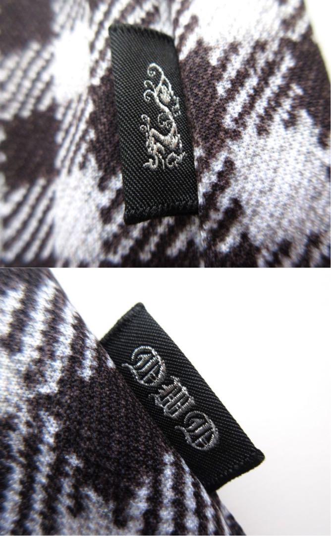 ダンスウィズドラゴン チビドラ刺繍 チェック柄 半袖ポロシャツ
