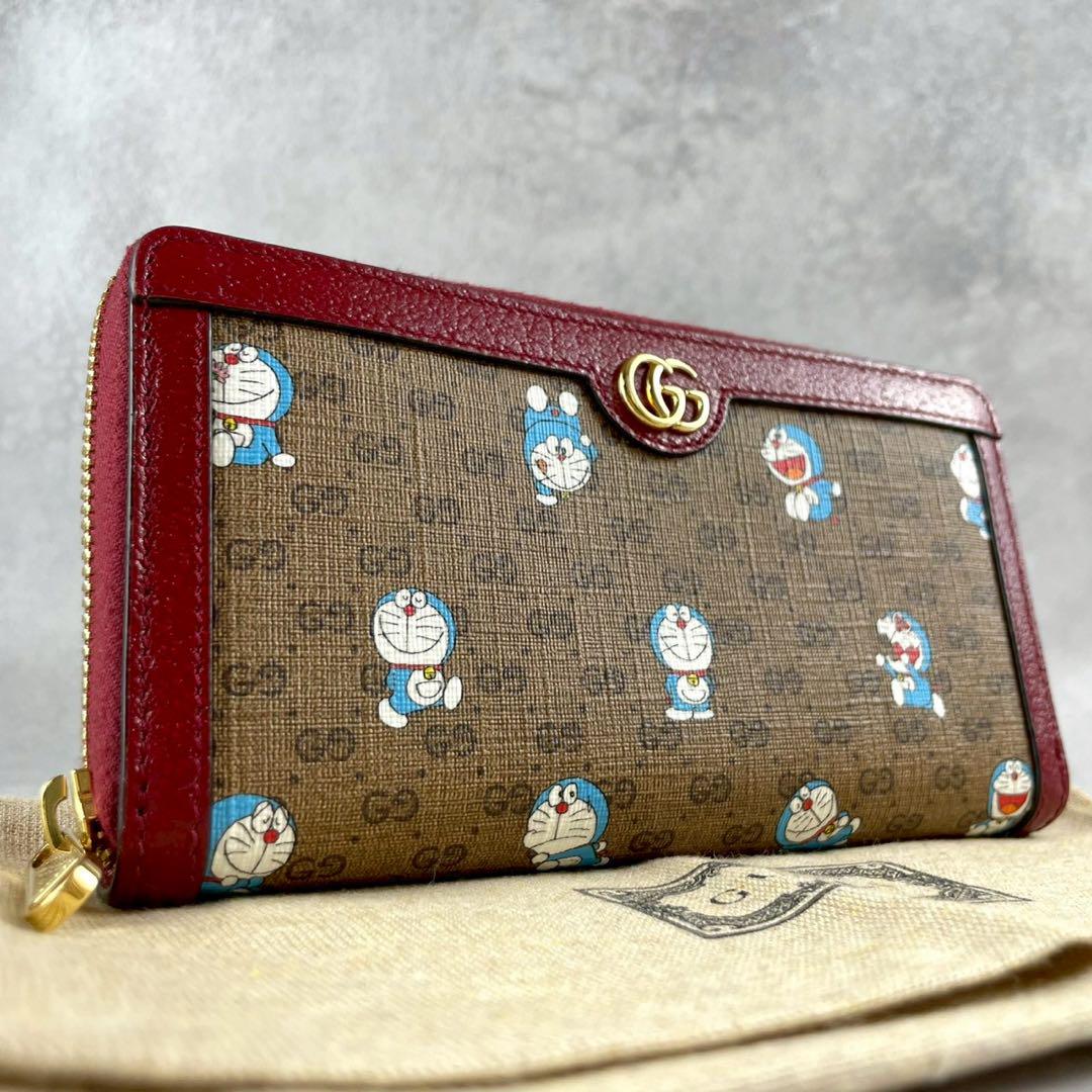GUCCI 長財布 ラウンドジップ レザー ドラえもん コラボ 丑