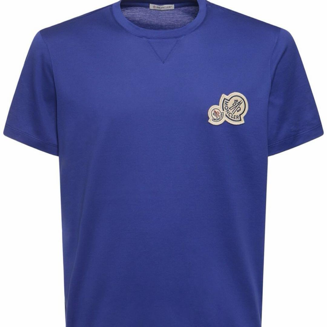 ☆定価58,300円☆MONCLER ワッペンTシャツ ブルー モンクレール