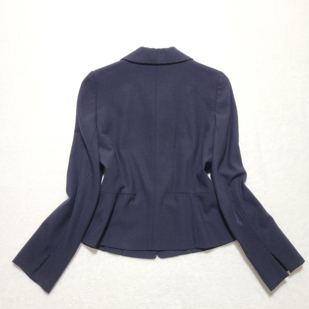 美品】トラサルディ スカート スーツ セットアップ ネイビー 3ボタン