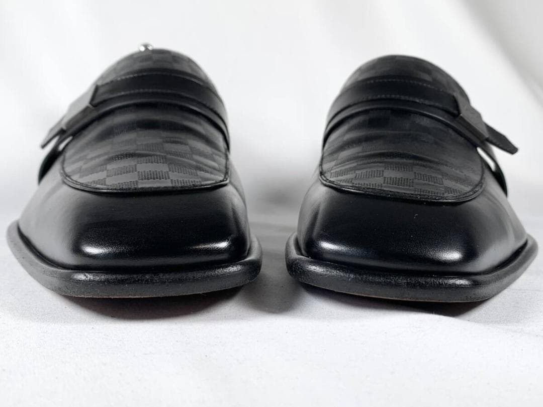 正規 美 ルイヴィトン ダミエ ローファー ビジネスシューズ 革靴 81|227.5cm・LOUIS VUITTON MEDICALDB_JP