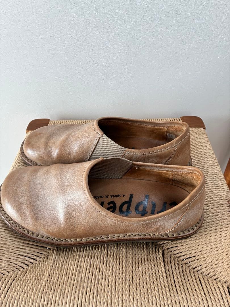 trippen ブラウン レザー スリッポン