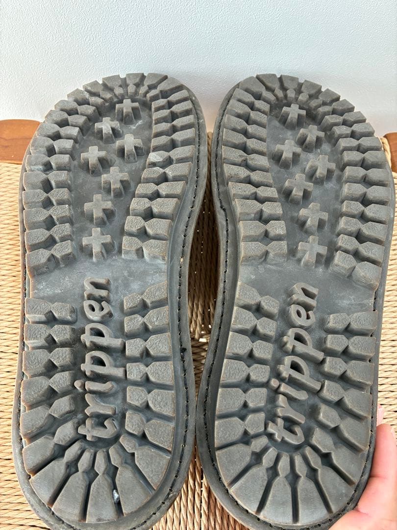 trippen ブラウン レザー スリッポン