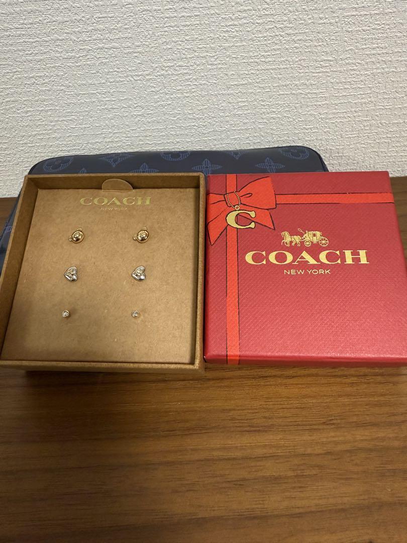 期間限定値下】 【COACH】ピアス 3ペアセット ギフトボックス付きΩ