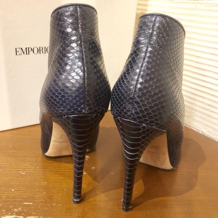極美品✨EMPORIO ARMANI パンプス ハイヒール エナメル 黒 23 EMPORIO ARMANI ハイヒール