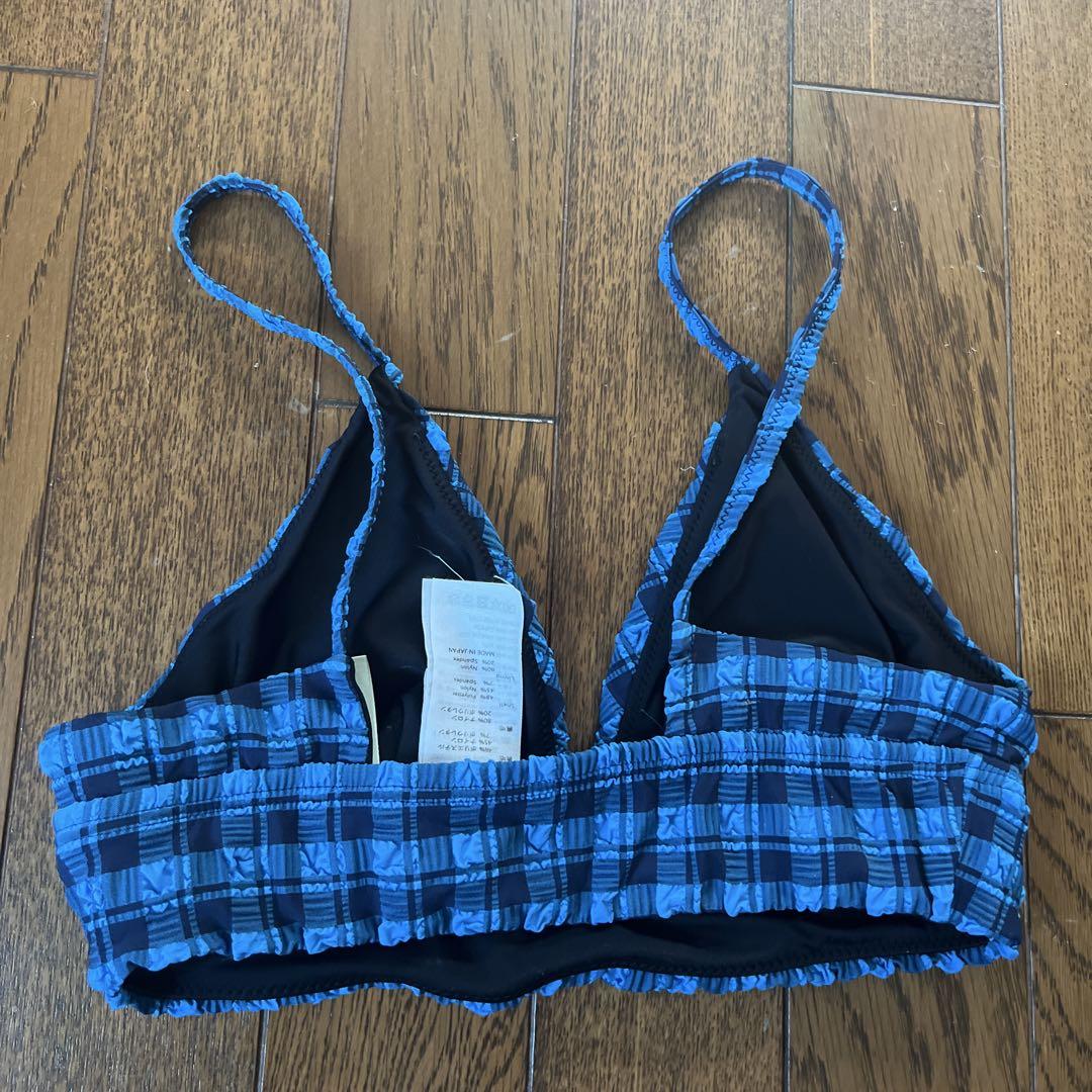 ナゴンスタンス  水着　36 ネイビー nagonstans✖️ロンハーマン水着 36 青チェック ナゴスタンス