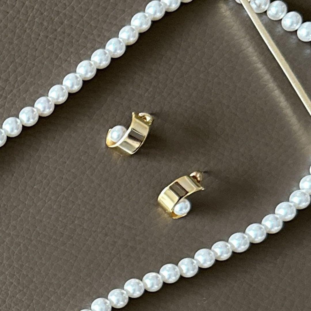 【ヤヌカ】　パール✖️ゴールド　ピアス