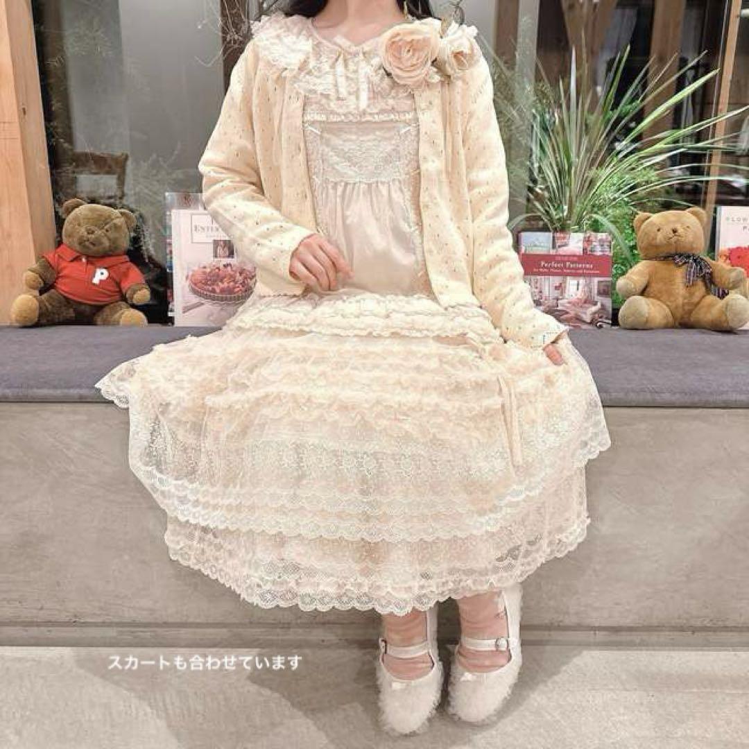ピンクハウス　レースのチュニック PINK HOUSE ピンクハウス カギ編レース チュニック ホワイト白