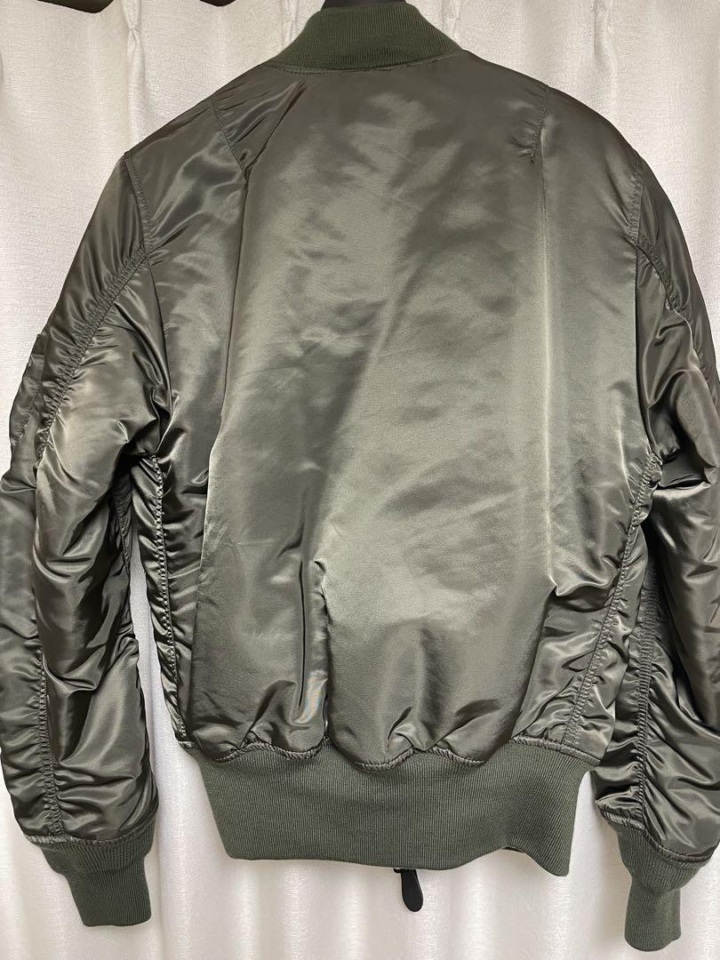 ALPHA MA-1 フライトジャケット オリーブ　USA製　短丈 80s~90s ALPHA MA-1 Flight Jacket 