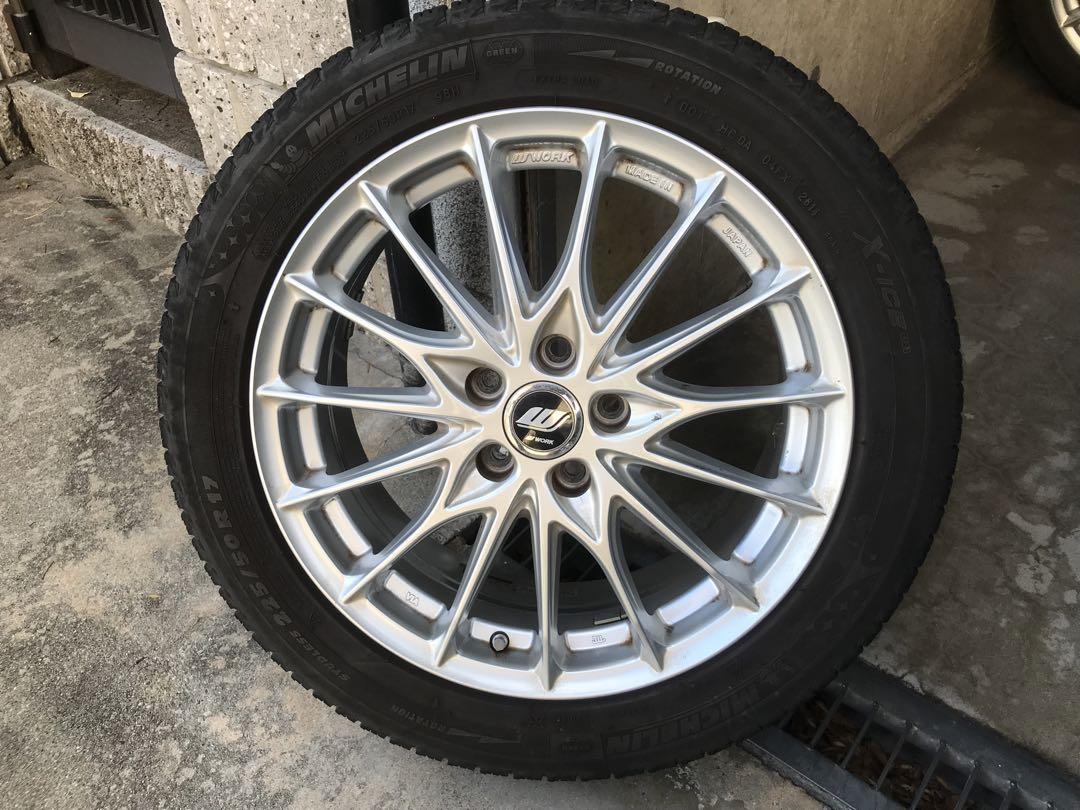 【4本送料込み】社外アルミホイール17×7J スタッドレス225/50R17