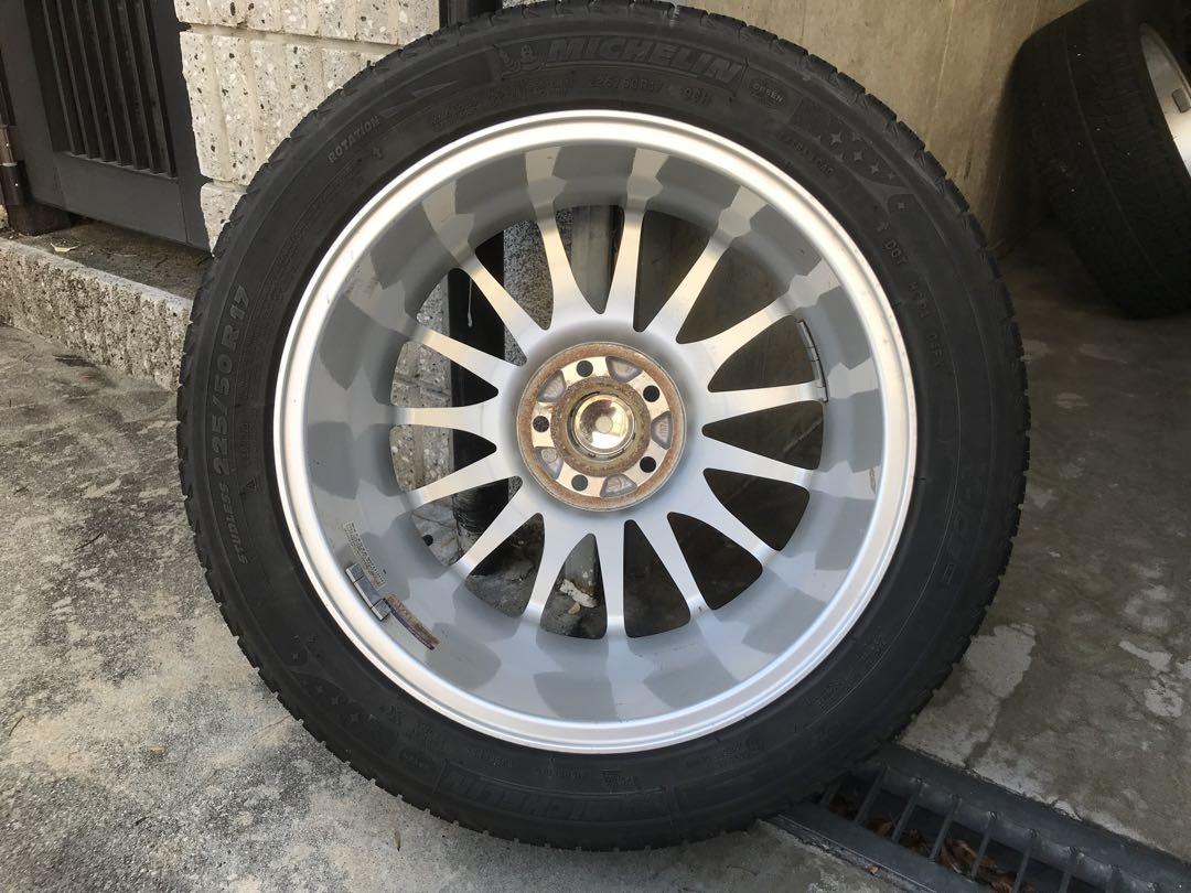 【4本送料込み】社外アルミホイール17×7J スタッドレス225/50R17