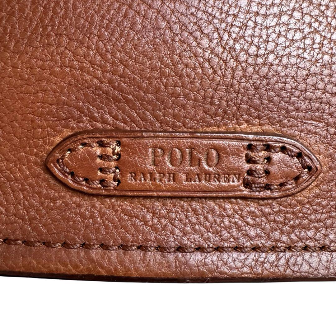 極美品★POLO RALPH LAUREN ショルダーバッグ　レザー　ブラウン